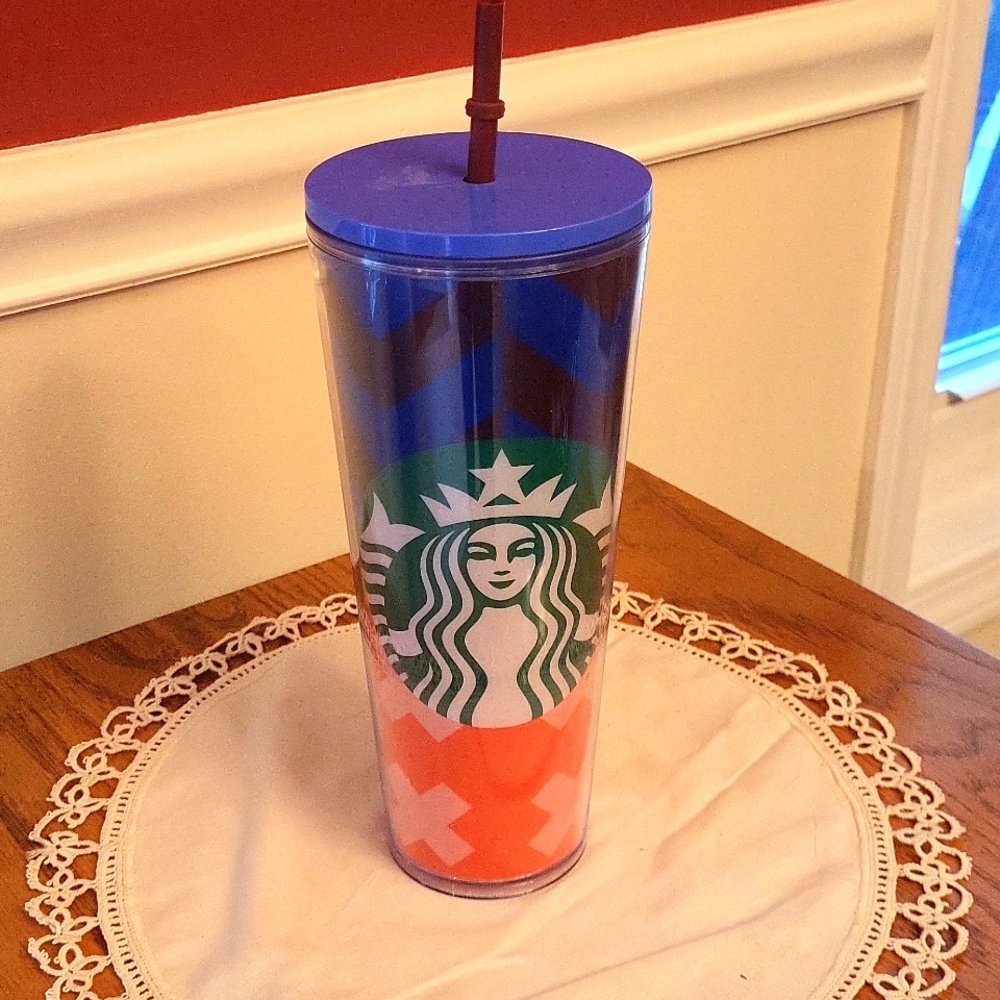 Starbucks acrylic water tumbler with straw